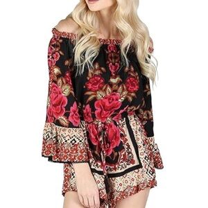 Floral Romper (Angie brand) size L